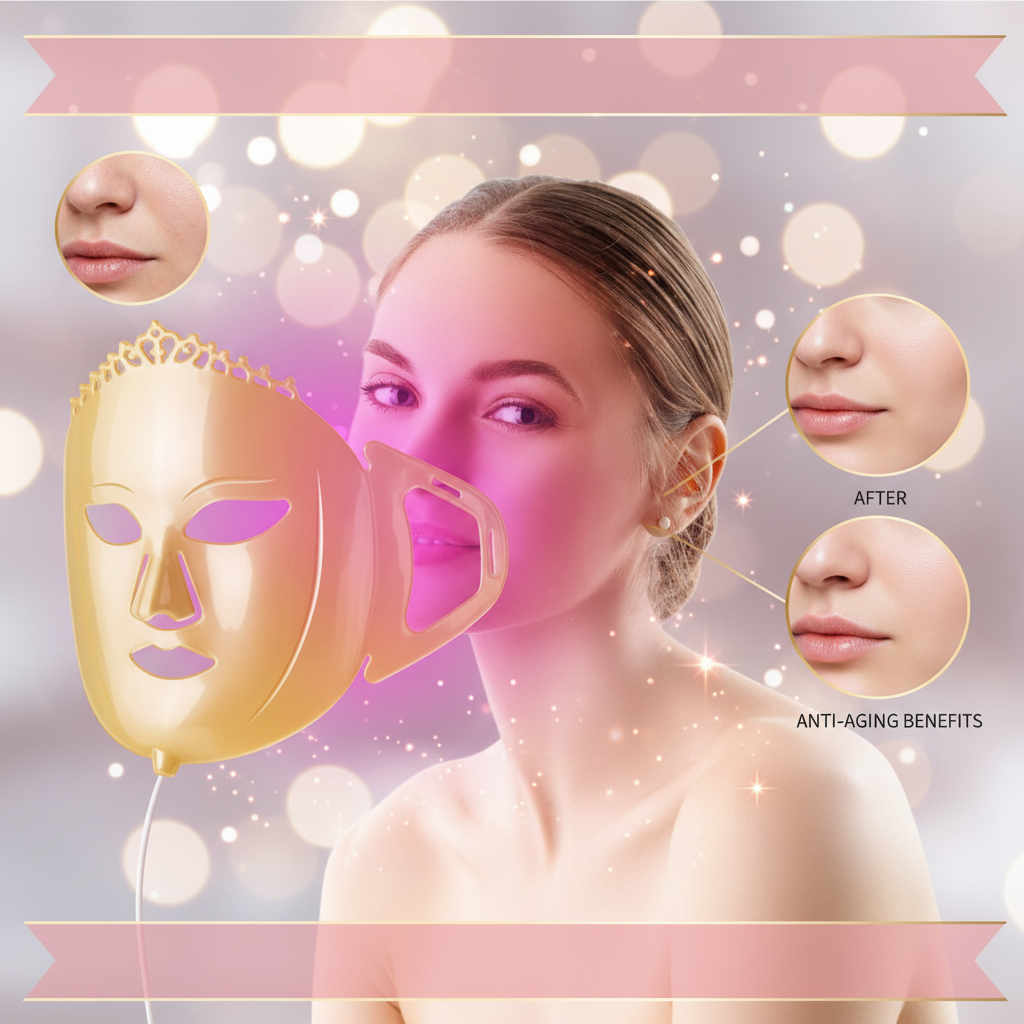 Frovab Red Light Therapy for Face Mask Infrared Face Mask 7 Colors Facial Mask Machine Silicone Led Face Mask Light Therapy Blue Light Face Mask at Home Light Therapy Face Mask for Travel Spa