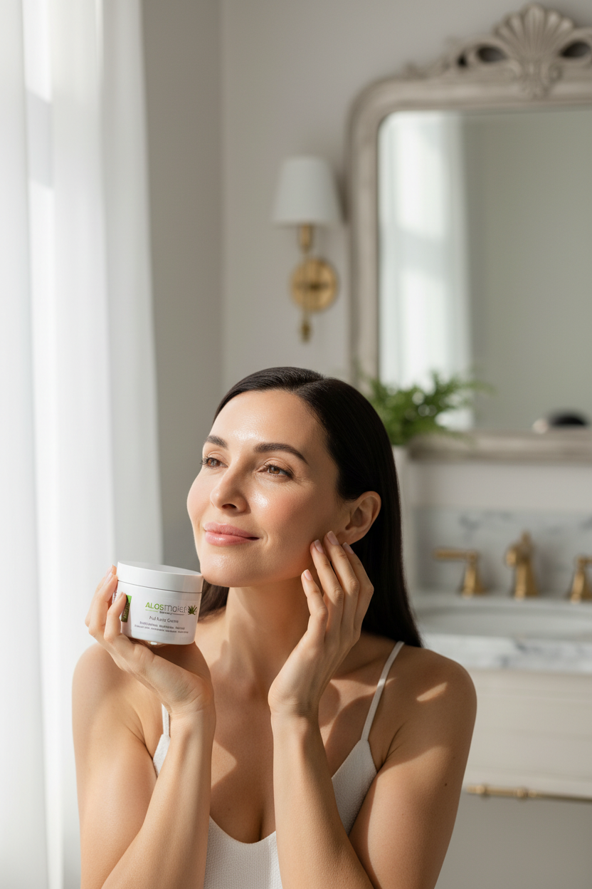 ALOEmoist - Natural Aloe Vera Body Lotion - Face & Body Moisturizing Cream with Organic Aloe Vera Gel Vitamin E Oil Vitamin C Retinol Cream Shea Butter – Anti Aging Face Moisturizer for Women 8 Oz Pack of 2