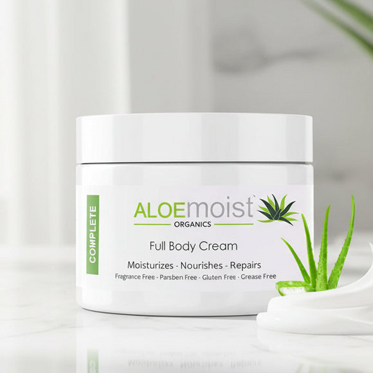 ALOEmoist - Natural Aloe Vera Body Lotion - Face & Body Moisturizing Cream with Organic Aloe Vera Gel Vitamin E Oil Vitamin C Retinol Cream Shea Butter – Anti Aging Face Moisturizer for Women 8 Oz Pack of 2
