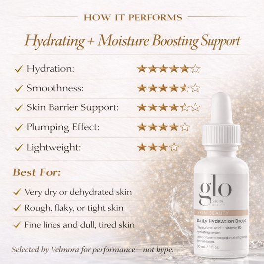 Glo Skin Beauty Daily Hydration Drops - Hyaluronic Acid & Vitamin B5 Hydrating Face Serum