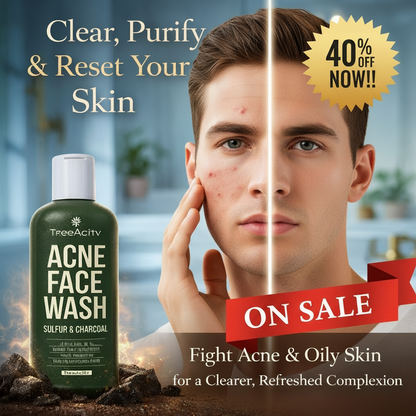 Velmora Clarifying Acne Cleanser
Sulfur & Charcoal Deep Purifying Face Wash