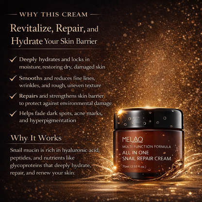 MELAO Snail Cream 75ml Hydrating Anti-Wrinkle Essence